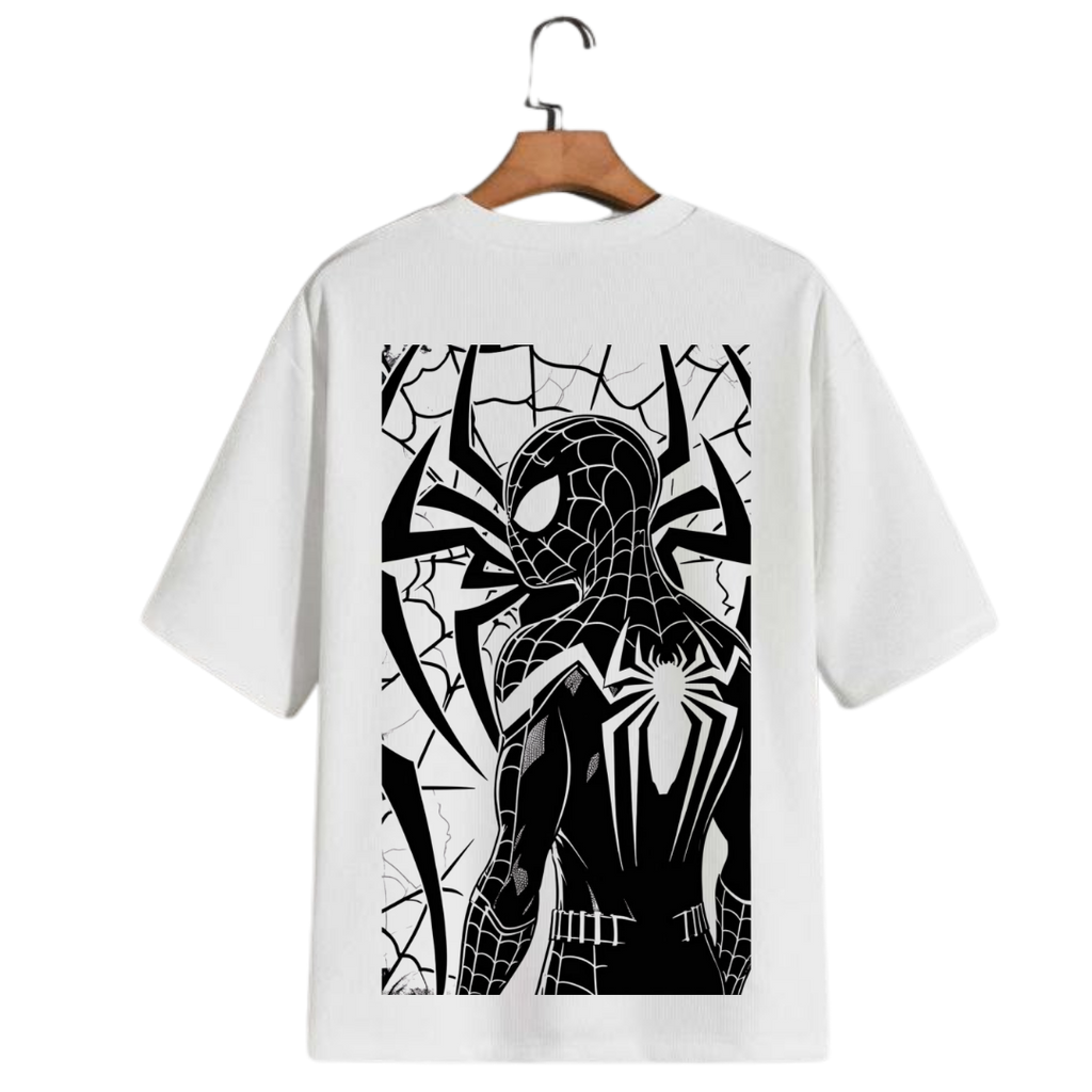 Spider Shadow Back Print Oversized T-Shirt
