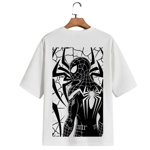 Spider Shadow Back Print Oversized T-Shirt